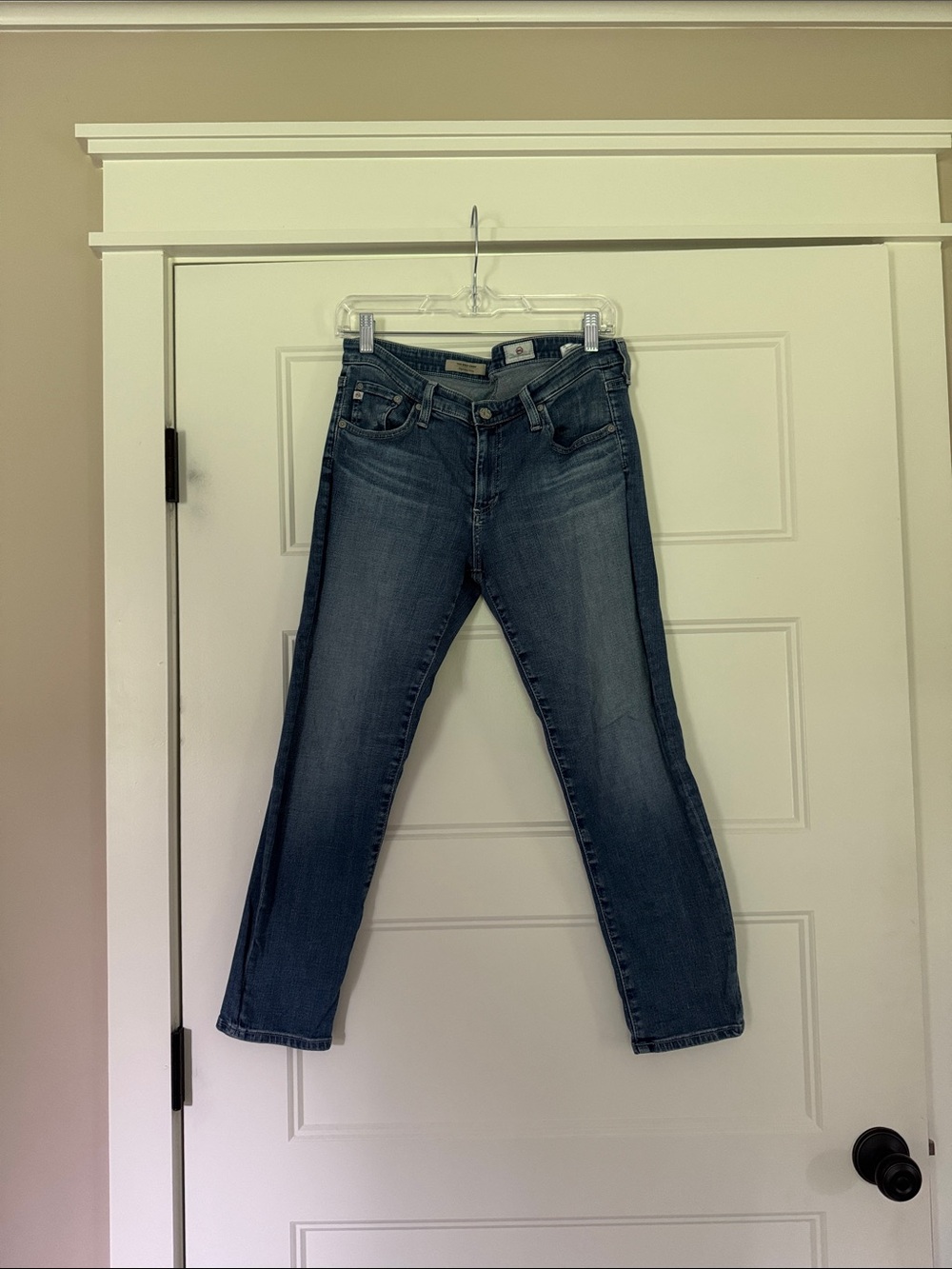AG Adriano Goldschmied The Stilt Crop Dark Blue Cropped Ankle Jeans